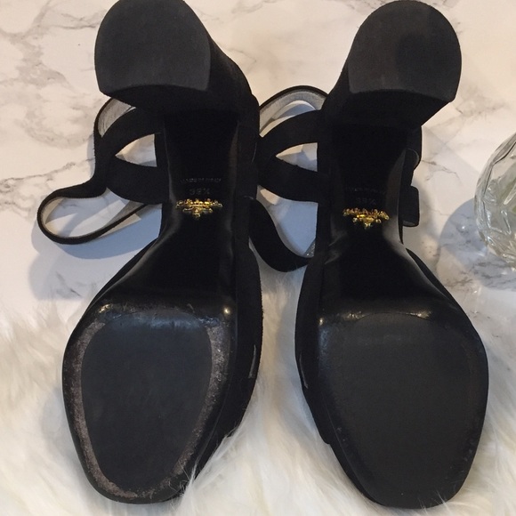 🔥SOLD Prada black  suede platform sandals - Picture 8 of 8